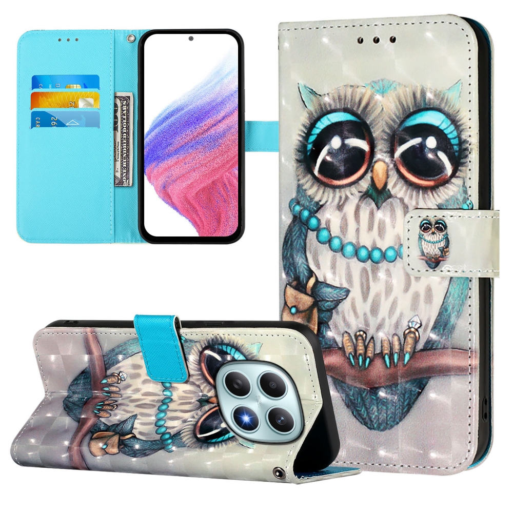 Patte knižkové puzdro na Xiaomi Poco M8 5G/Redmi Note 15 5G/Note 15 4G - sova