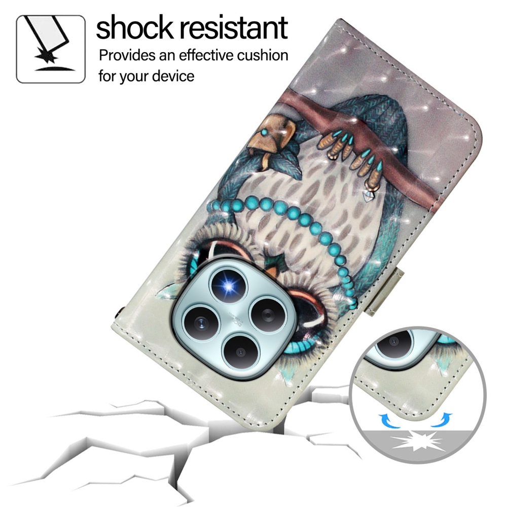 Patte knižkové puzdro na Xiaomi Poco M8 5G/Redmi Note 15 5G/Note 15 4G - sova