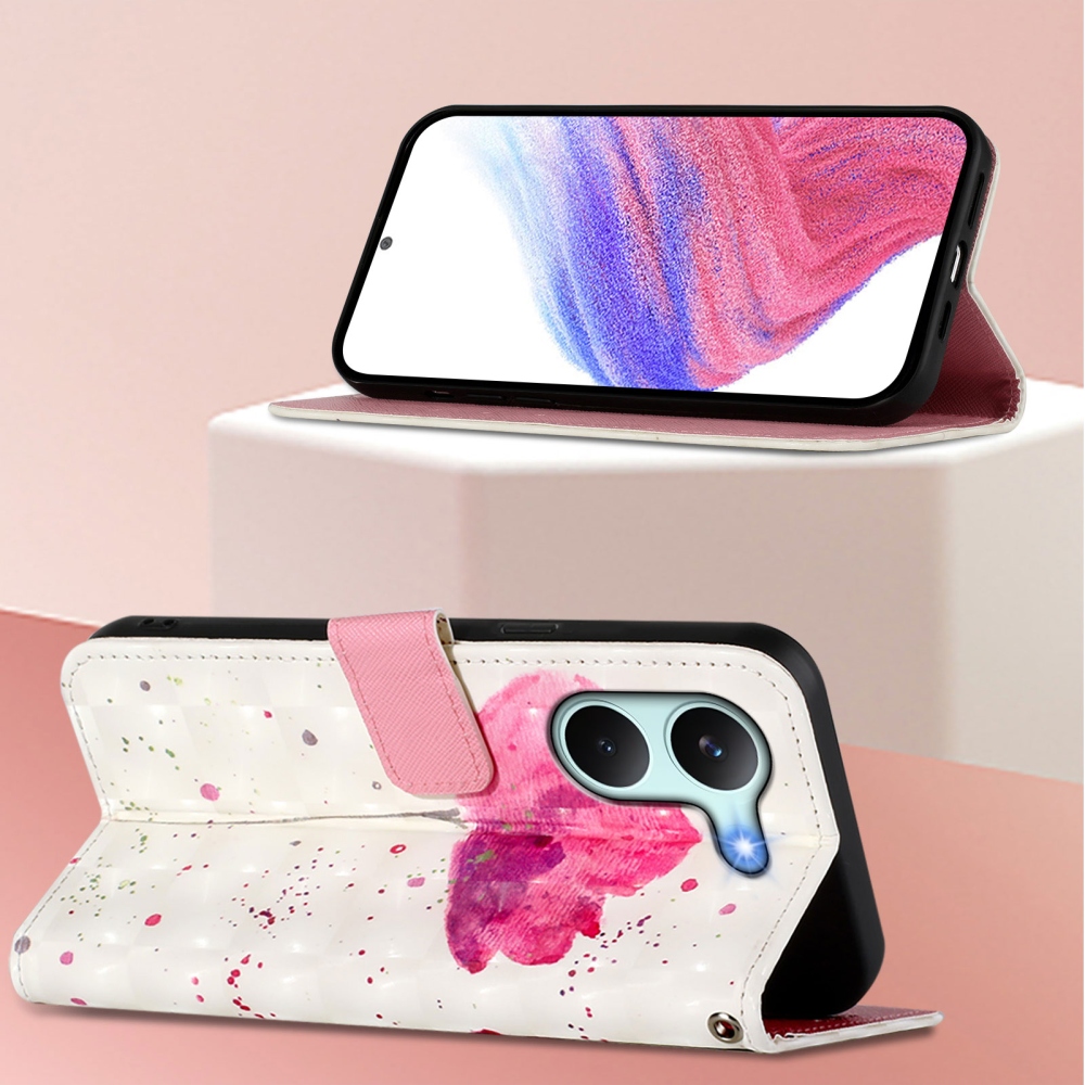 Patte knižkové puzdro na Xiaomi Poco X8 Pro 5G - ružový kvet