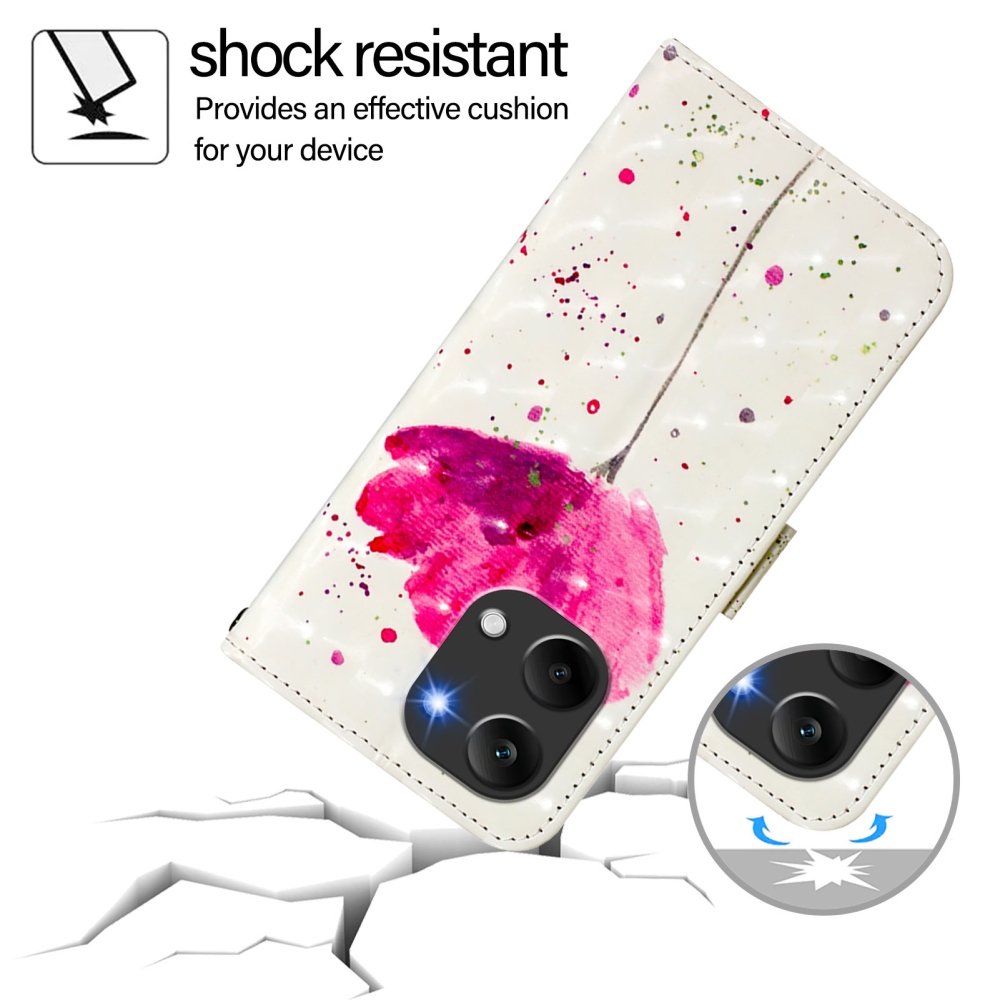 Patte knižkové puzdro na Xiaomi Poco X8 Pro Max 5G - ružový kvet