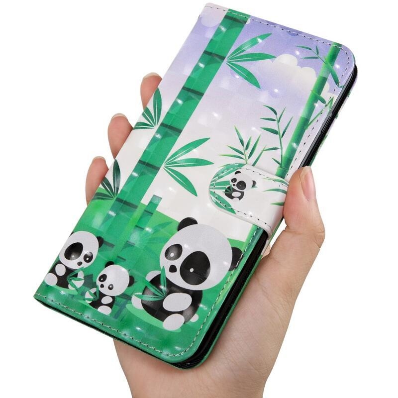 Patte peněženkové puzdro na mobil Samsung Galaxy A03s (166.6 x 75.9 x 9.1mm) - panda