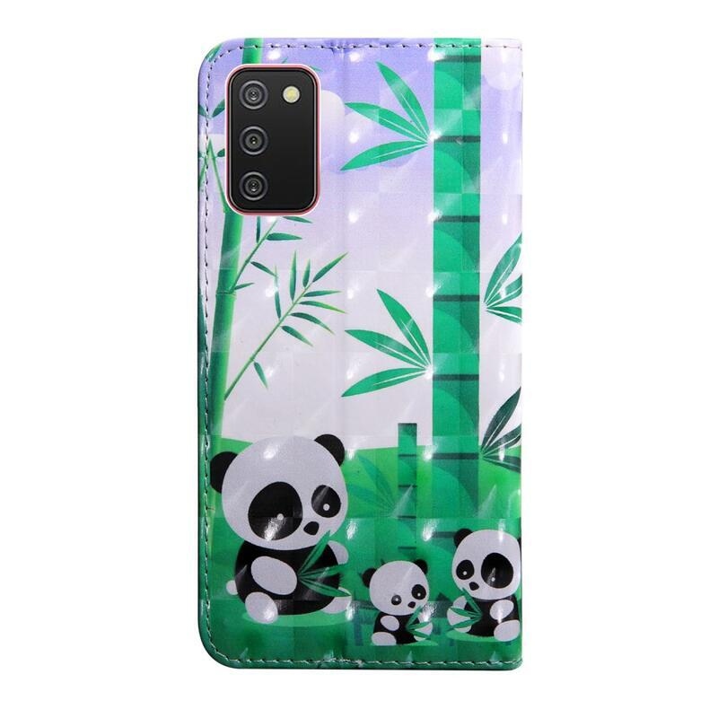 Patte peněženkové puzdro na mobil Samsung Galaxy A03s (166.6 x 75.9 x 9.1mm) - panda