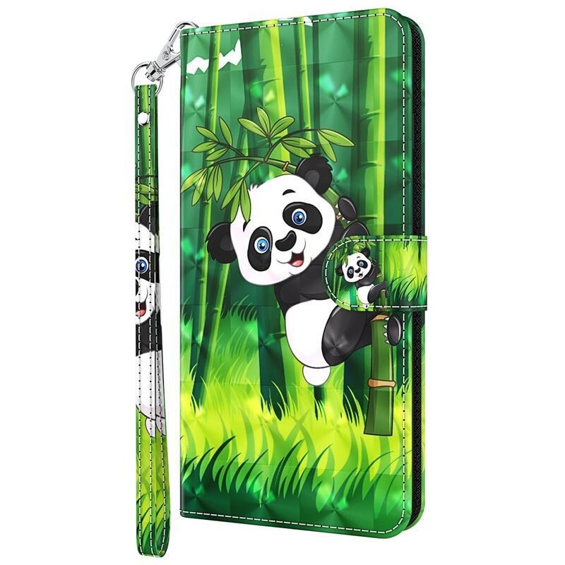 Print peňaženkové púzdro na mobil Samsung Galaxy A13 4G - panda na bambuse