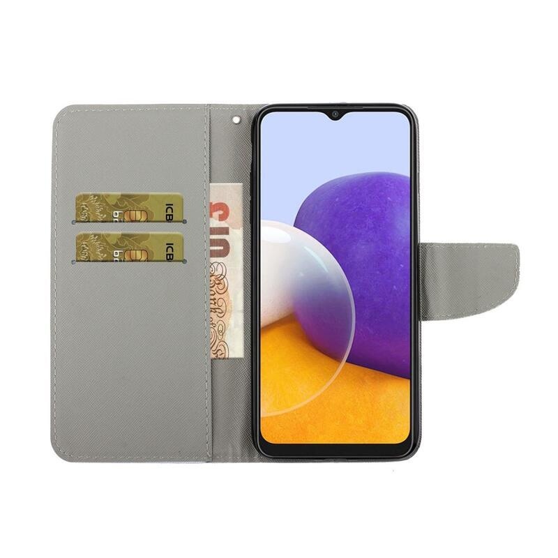 Patte peněženkové puzdro na mobil Samsung Galaxy A22 4G - geometrické tvary