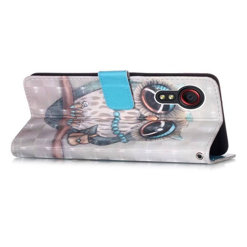 Patte peněženkové puzdro na mobil Samsung Galaxy Xcover 5 - sova