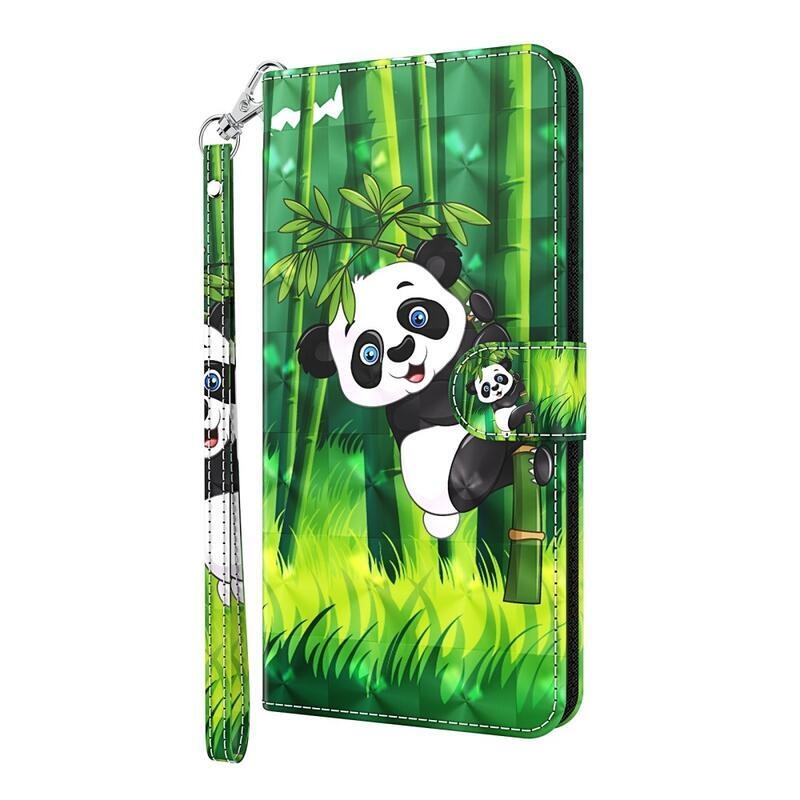 Patte peňaženkové púzdro na mobil Xiaomi Redmi Note 9T 5G - panda na bambusu