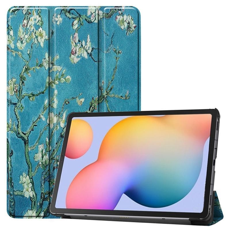 Patte polohovateľné púzdro na tablet Samsung Galaxy Tab S6 Lite 10.4 - kvety slivky