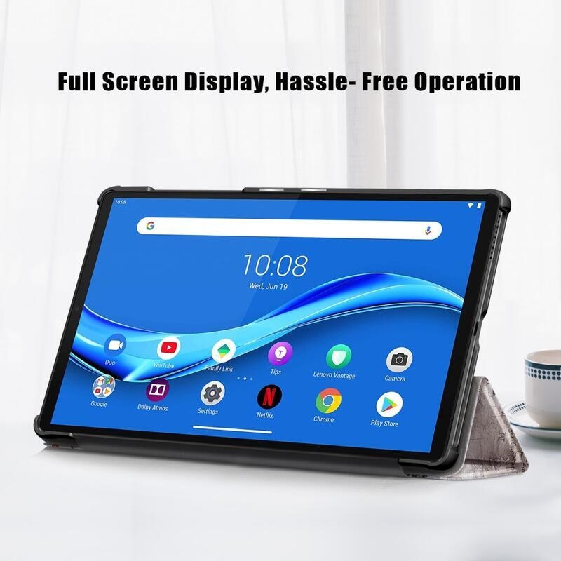 Patte polohovateľné PU kožené púzdro na tablet Lenovo Tab M10 HD 2. Gen X306F/X - Eiffelova veža