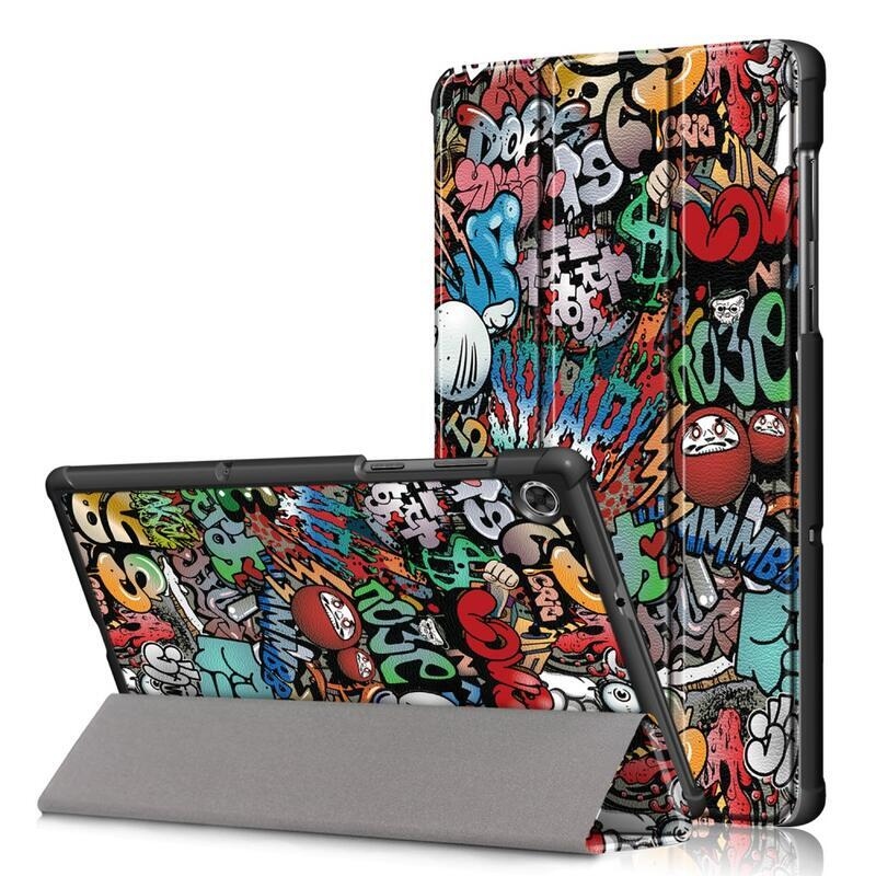 Patte polohovateľné PU kožené púzdro na tablet Lenovo Tab M10 HD 2. Gen X306F/X - graffiti