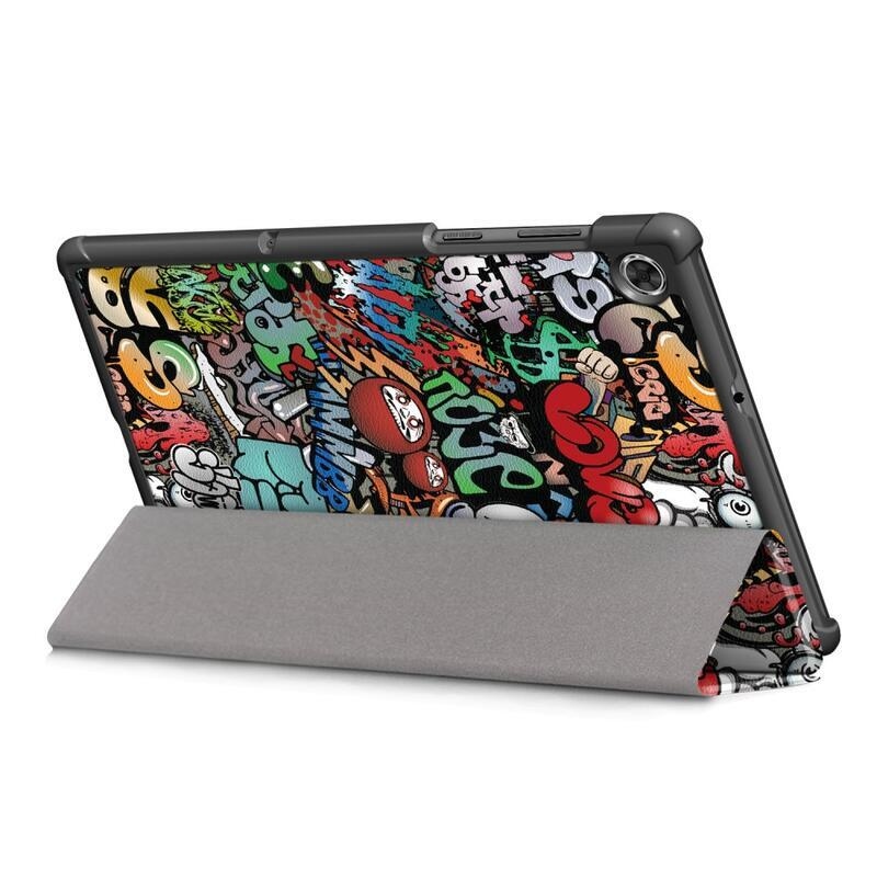 Patte polohovateľné PU kožené púzdro na tablet Lenovo Tab M10 HD 2. Gen X306F/X - graffiti