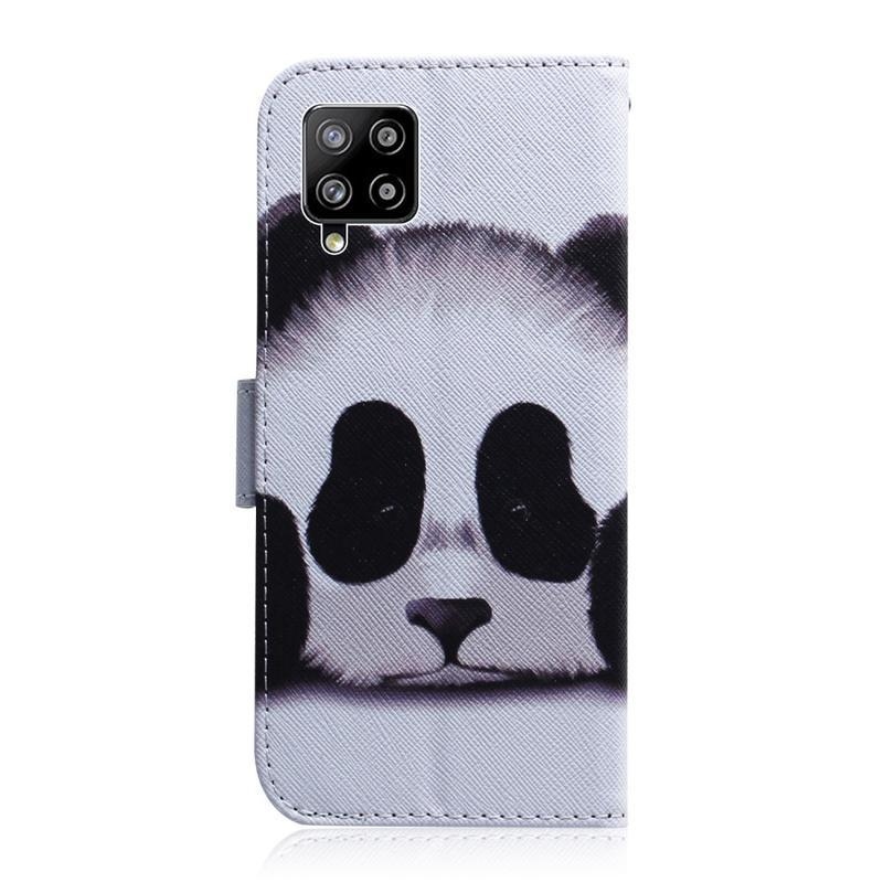Patte PU kožené peněženkové puzdro na mobil Samsung Galaxy A42 5G - panda