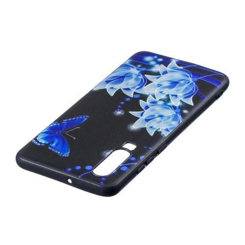 Patte silikonový kryt pre Huawei P30 - modrý motýľ