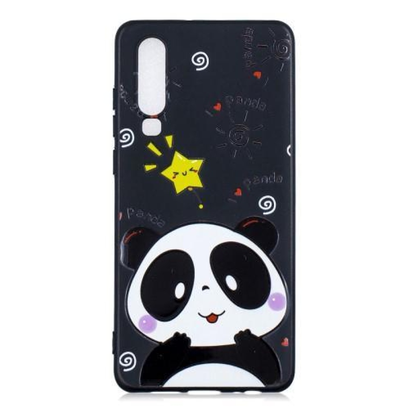 Patte silikonový kryt pre Huawei P30 - panda