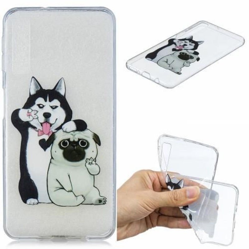 Pattern gélové puzdro na mobil Samsung Galaxy A7 (2018) - husky