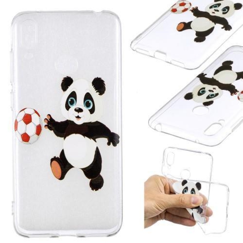 Pattern gélový obal na mobil Huawei Y7 (2019) - panda a futbal