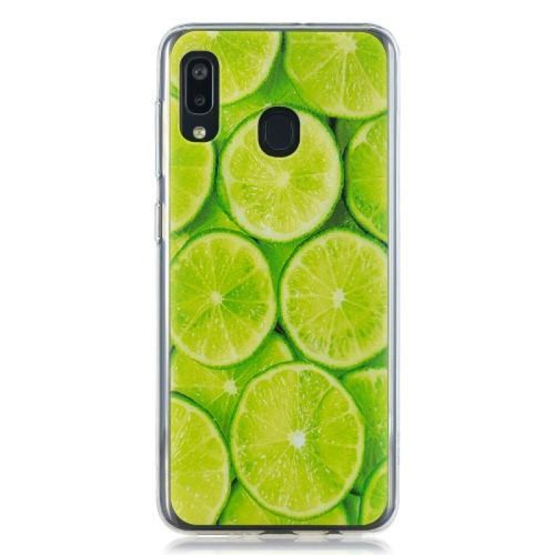 Pattern gélový obal na mobil Samsung Galaxy A20 / A30 - zelený citrón