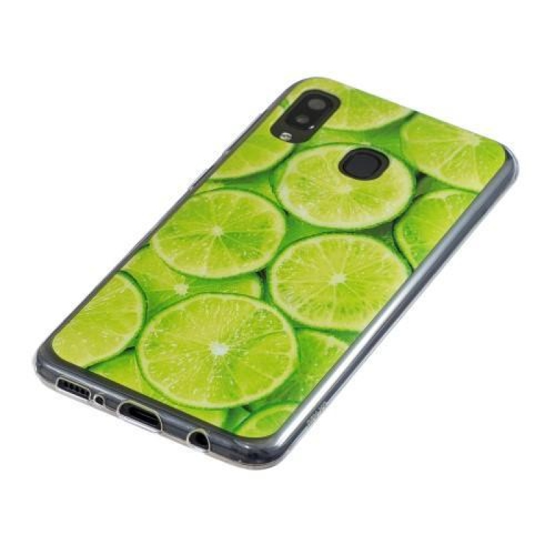 Pattern gélový obal na mobil Samsung Galaxy A20 / A30 - zelený citrón