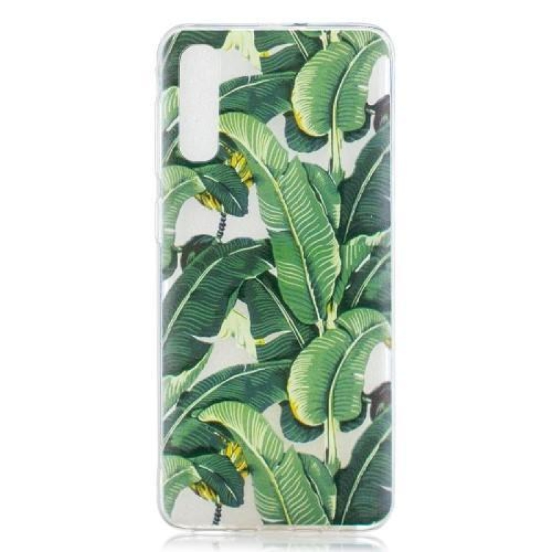 Pattern gélový obal na mobil Samsung Galaxy A50 - banánové listy