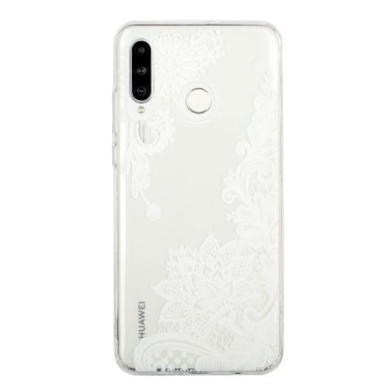 Pattern gélový obal na mobil Samsung Galaxy M20 - čipkový kvet