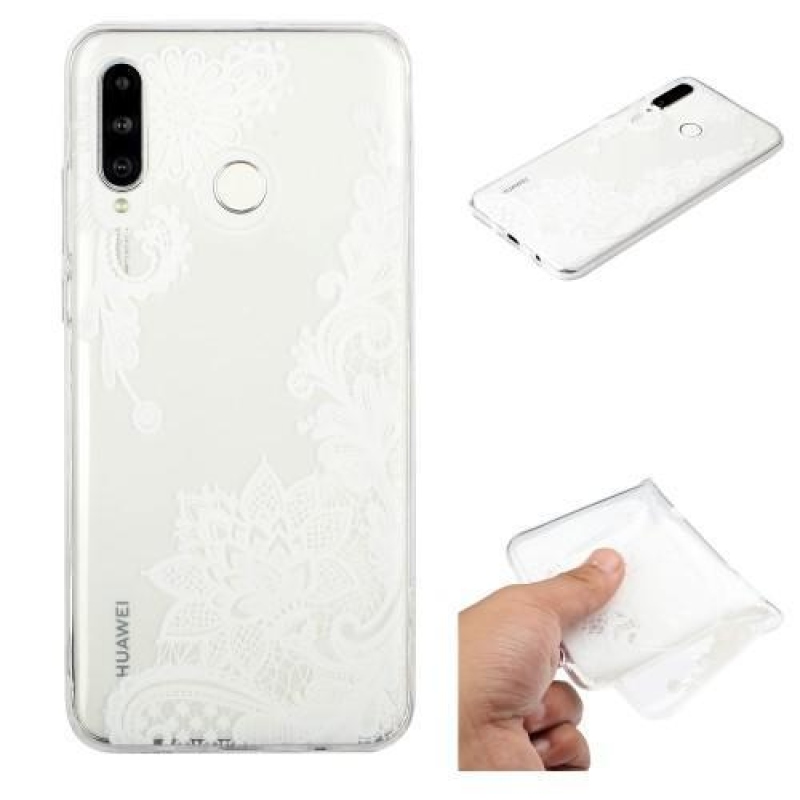 Pattern gélový obal na mobil Samsung Galaxy M20 - čipkový kvet