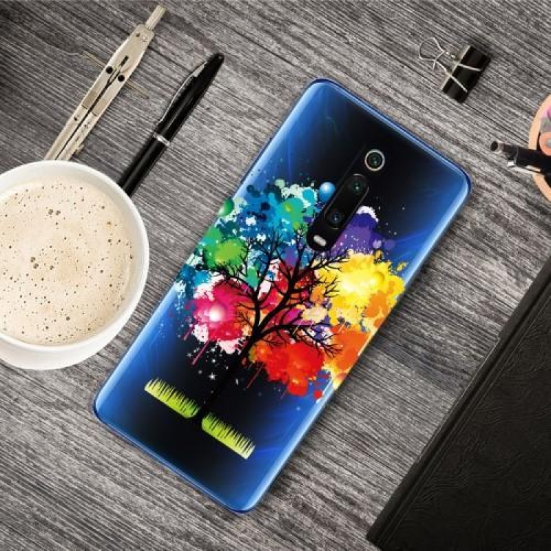 Pattern gélový obal na mobil Xiaomi Mi 9T / Mi 9T Pro - farebný strom