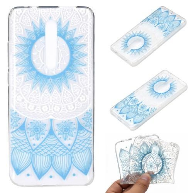 Pattern gélový obal na mobil Xiaomi Mi 9T / Mi 9T Pro - modrá mandala