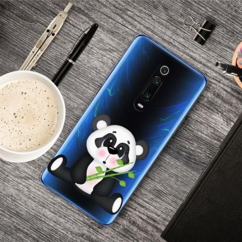 Pattern gélový obal na mobil Xiaomi Mi 9T / Mi 9T Pro - panda a bambus