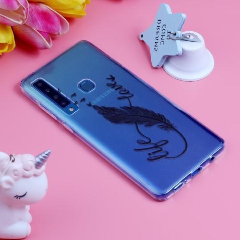 Pattern gélový obal na Samsung Galaxy A9 - čierny brko