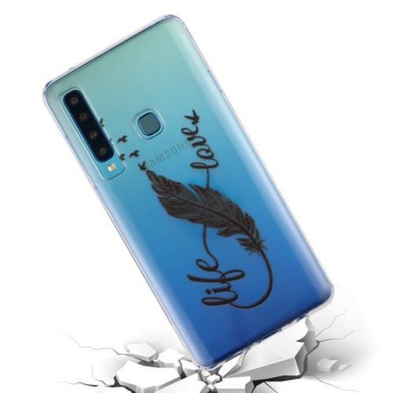 Pattern gélový obal na Samsung Galaxy A9 - čierny brko