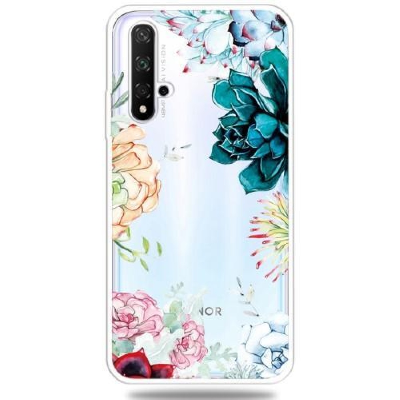 Pattern obrázkový gélový obal pre mobil Honor 20 / Huawei Nova 5T - krásne kvety