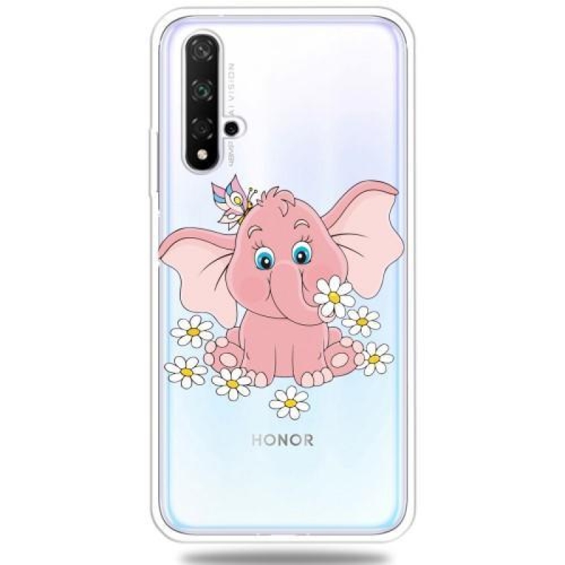 Pattern obrázkový gélový obal pre mobil Honor 20 / Huawei Nova 5T - slon