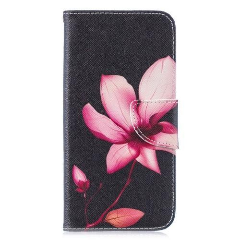 Pattern PU kožené peněženkové puzdro na mobil Huawei P30 Lite - kvet