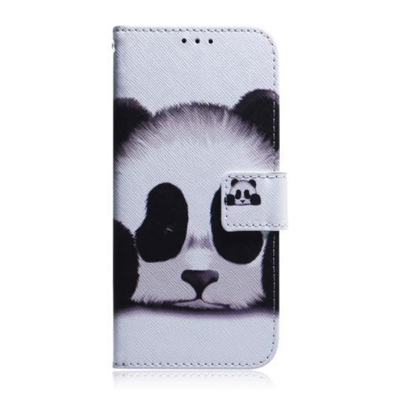 Pattern PU kožené peněženkové puzdro na mobil Samsung Galaxy A30 / A20 - panda