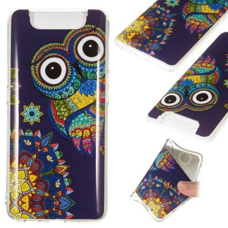 Patterned gélový obal na mobil Samsung Galaxy A80 / Galaxy A90 - sova