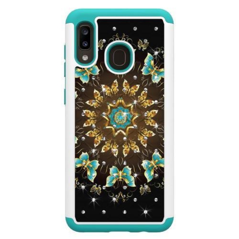 Patterned odolný obal na mobil Samsung Galaxy A20 / Galaxy A30 - kvety a motýle