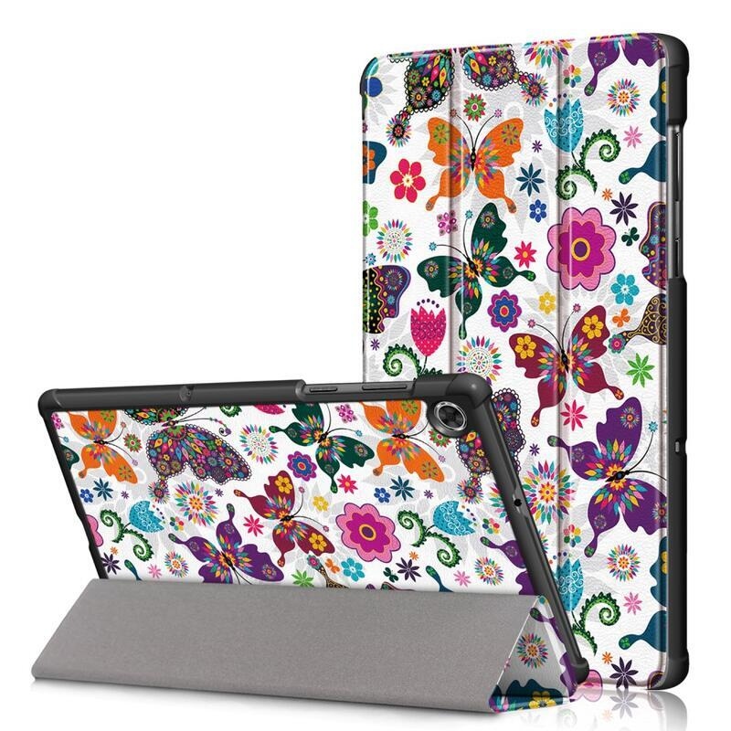 Patty chytré polohovacie púzdro na tablet Lenovo Tab M10 FHD Plus - motýle a kvety