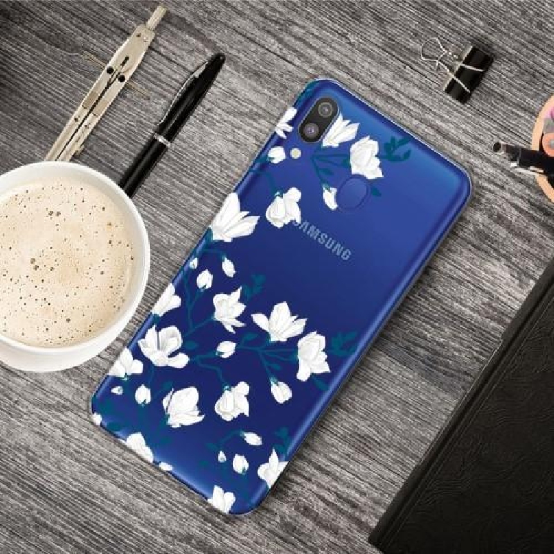 Patty gélový obal na mobil Samsung Galaxy A30 / A20 - biele kvety