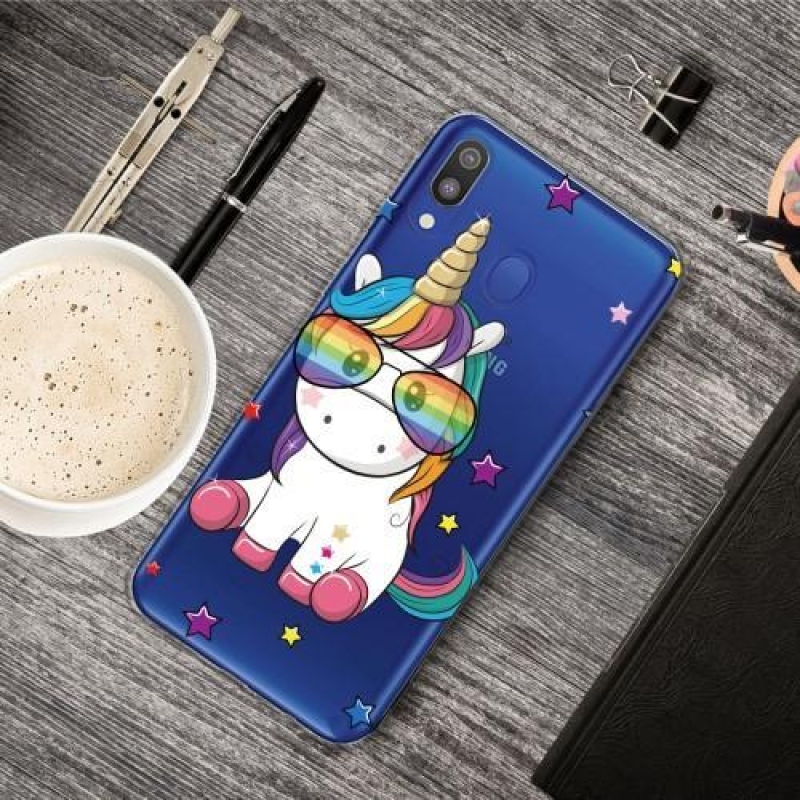 Patty gélový obal na mobil Samsung Galaxy A30 / A20 - jednorožec a hviezdy