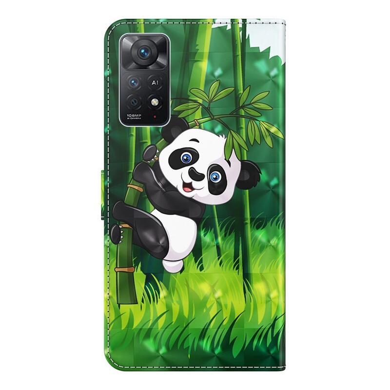 Print peňaženkové púzdro pre mobil Xiaomi Redmi Note 11 Pro 4G/5G - panda na bambuse