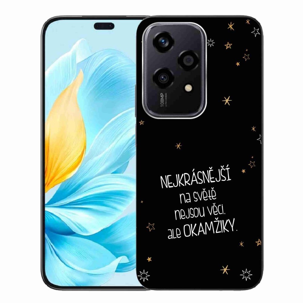 Gélový kryt mmCase na Honor 200 Lite 5G - citát 4 čierne pozadie
