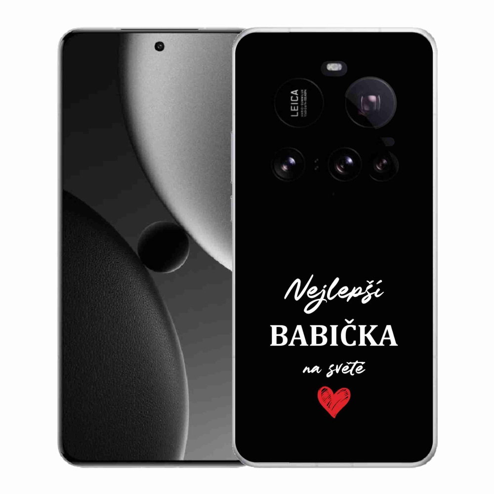 Gélový kryt mmCase na Xiaomi 15 Ultra - najlepšia babička 1 čierne pozadie