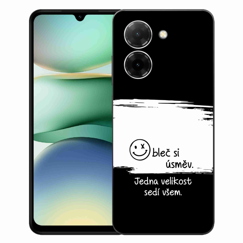 Gélový kryt mmCase na Xiaomi Redmi A5 (173.45x79.35x8.45mm) - vtipný text 8 bieločierne pozadie