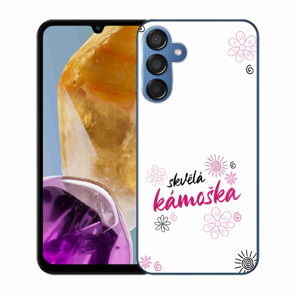 Gélový kryt mmCase na Samsung Galaxy M15 5G - skvelá kamoška biele pozadie