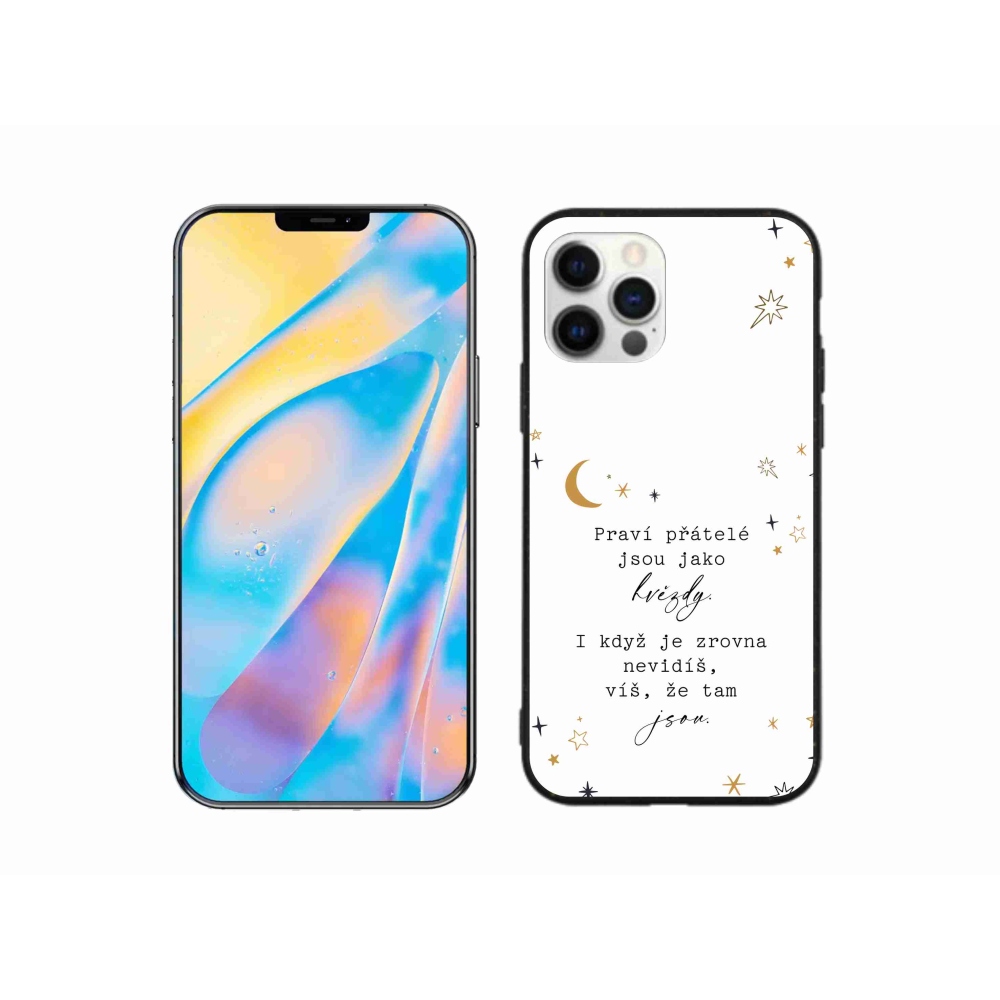 Gélový kryt mmCase na iPhone 12 Pro - citát 6 biele pozadie