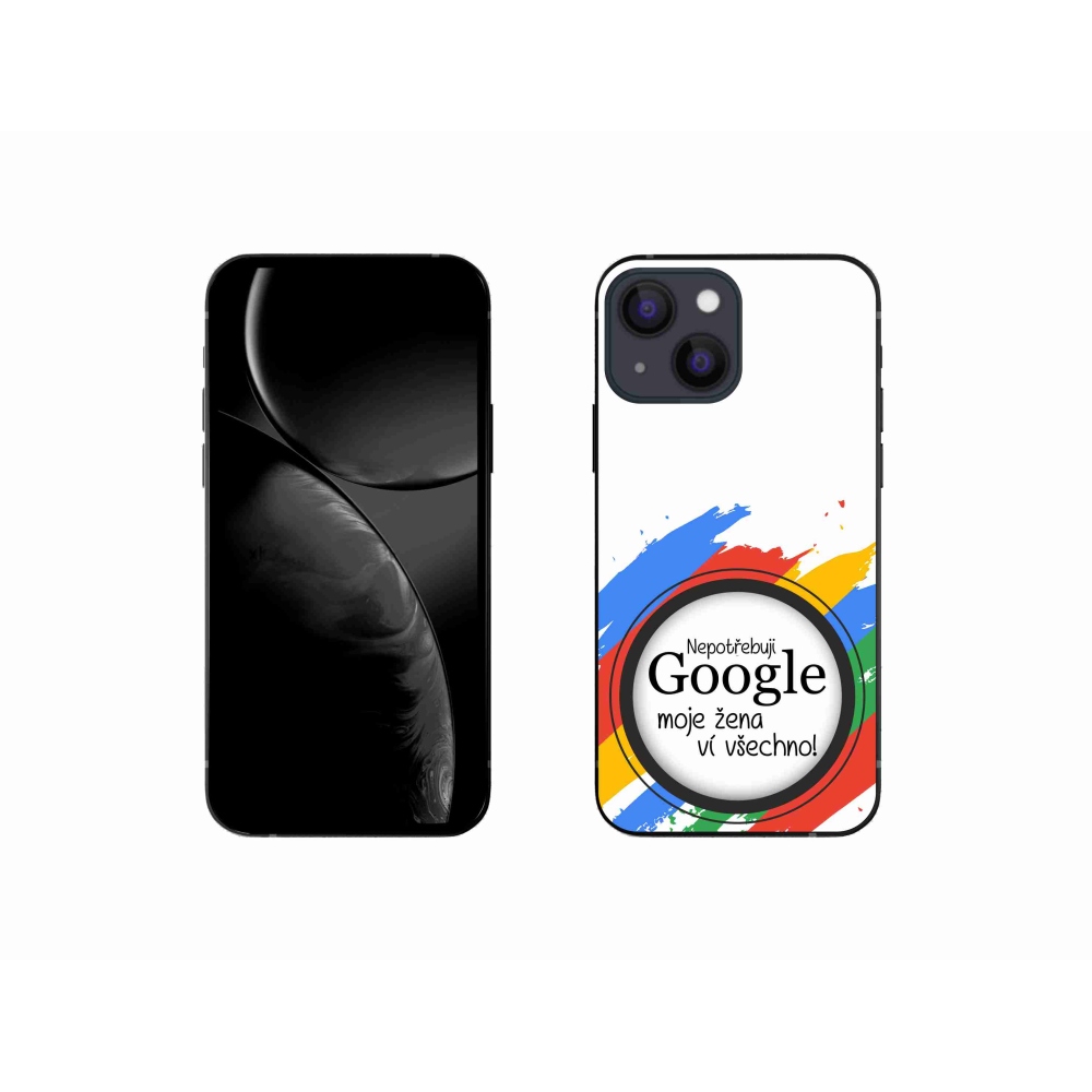Gélový kryt mmCase na iPhone 13 mini 5.4 - žena vie všetko biele pozadie