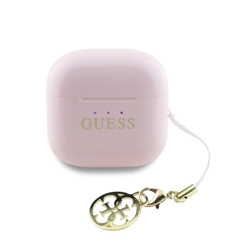 Guess Classic Logo Charm TWS Bezdrôtové Slúchadlá Pink