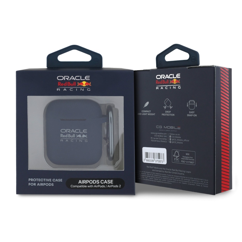 Red Bull Silikónové puzdro pre AirPods 1/2 Navy
