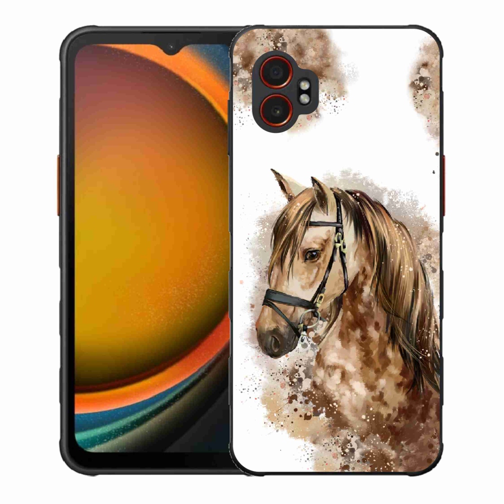 Gélový kryt mmCase na Samsung Galaxy Xcover 7 Pro - hnedý kreslený kôň