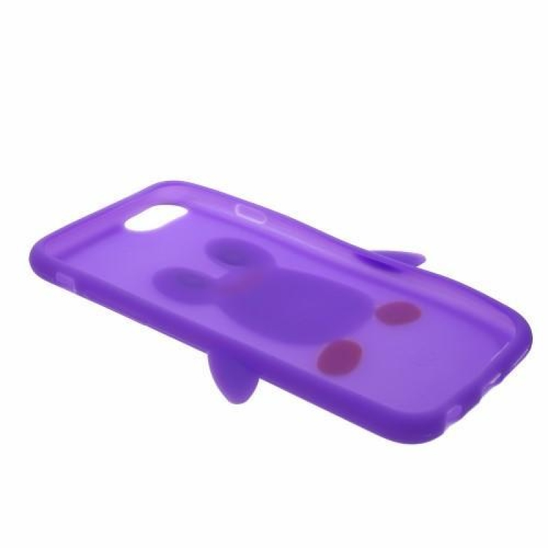 Penguin silikónový obal na iPhone 6 a 6s - fialový