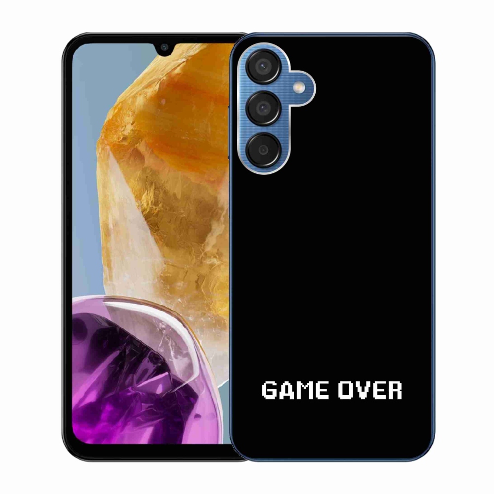 Gélový kryt mmCase na Samsung Galaxy M15 5G - game over čierne pozadie